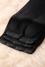 Buy natural clip-in hair extensions for women reusable 4 piece set India