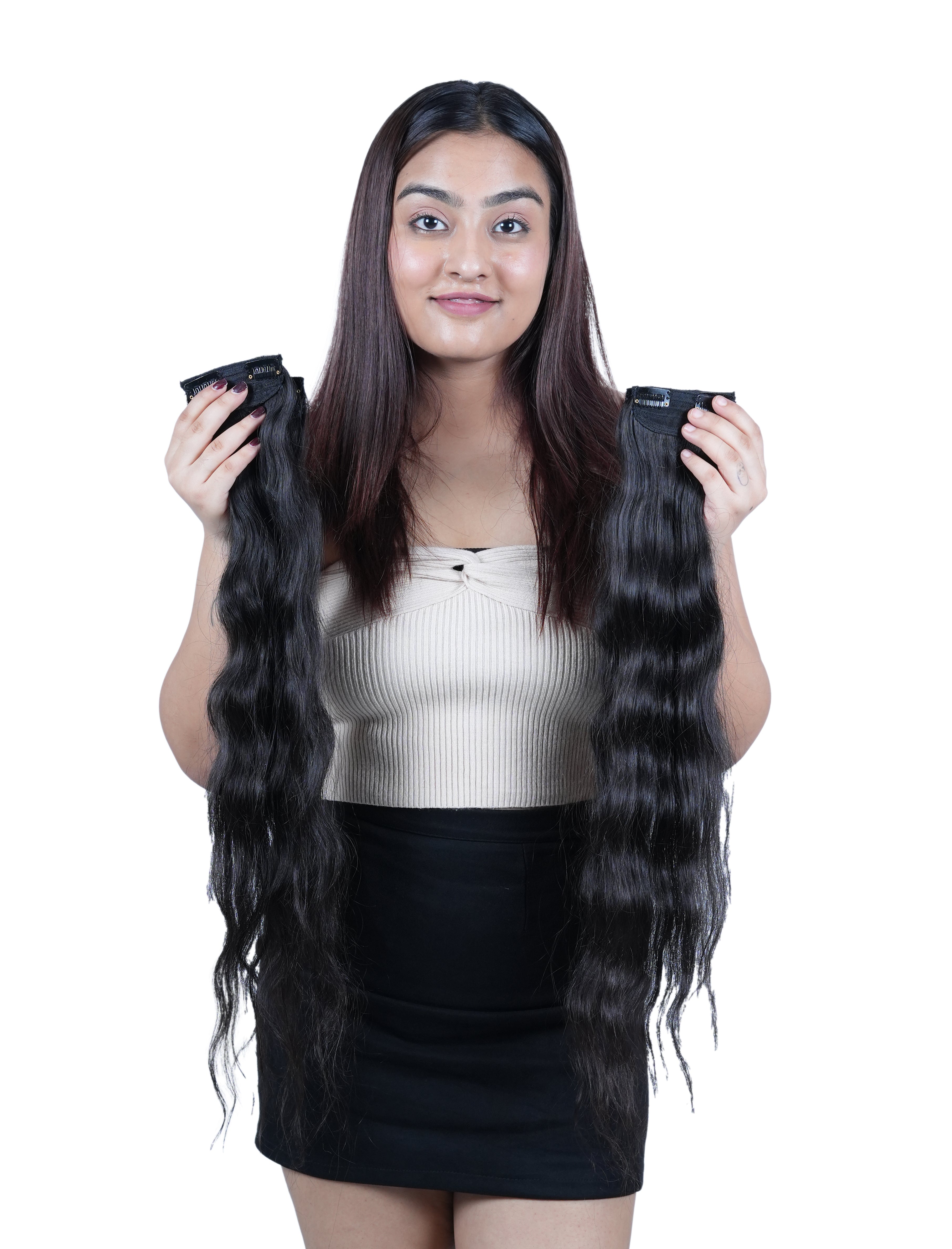 Clip-in side patches for thinning hair women