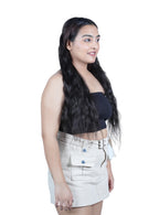 Natural looking machine weft hair extensions for volume