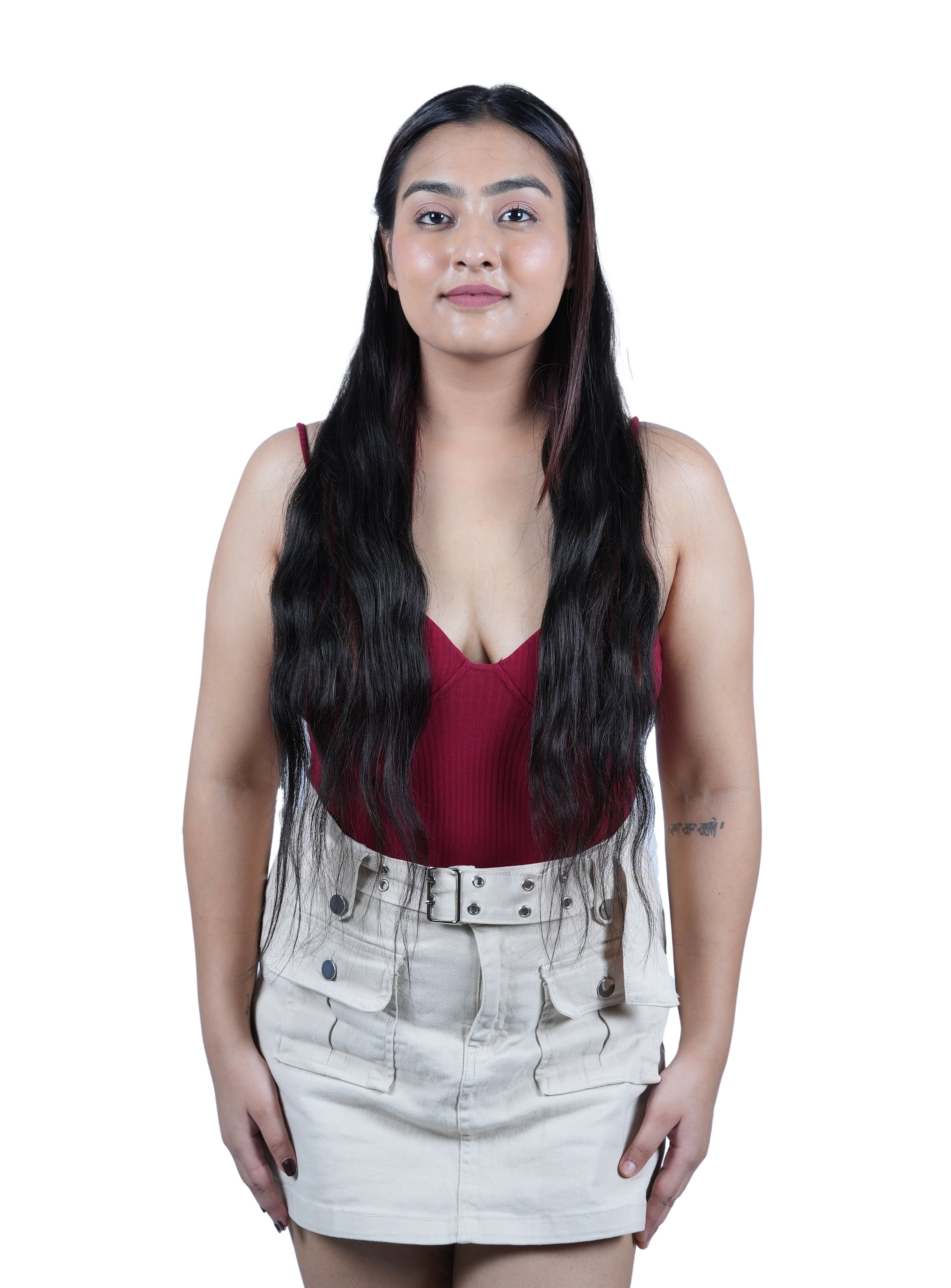 Premium butterfly volumizer extensions for long thick hair look