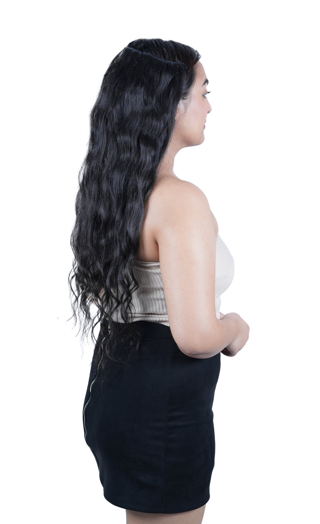 volumizer clip-in hair extensions set for instant volume and length